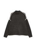 VMBOOM LS HIGHNECK PIPING PULLOVER NOOS chocolate torte