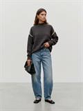 VMBOOM LS HIGHNECK PIPING PULLOVER NOOS chocolate torte
