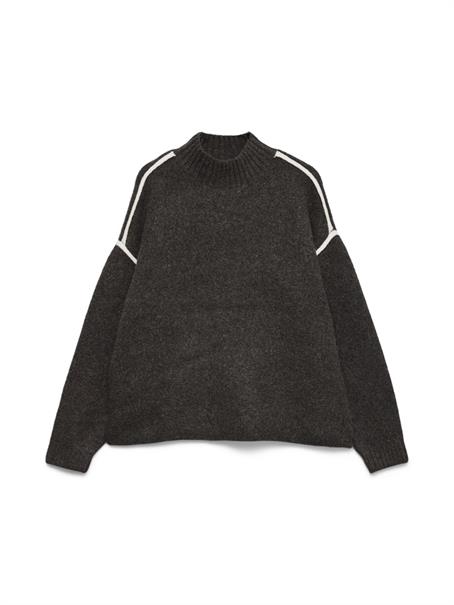 VMBOOM LS HIGHNECK PIPING PULLOVER NOOS chocolate torte