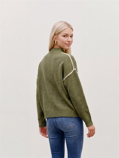 VMBOOM LS HIGHNECK PIPING PULLOVER NOOS sphagnum