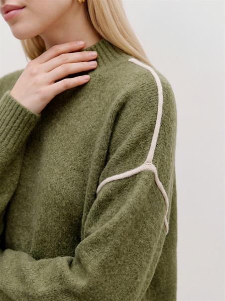 VMBOOM LS HIGHNECK PIPING PULLOVER NOOS sphagnum
