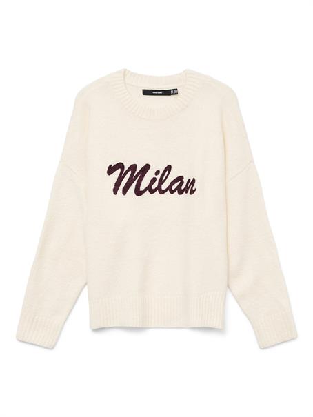 VMBOOM LS O-NECK TEXT PULLOVER NOOS birch