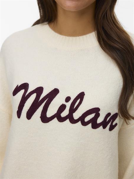 VMBOOM LS O-NECK TEXT PULLOVER NOOS birch