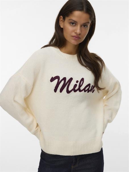VMBOOM LS O-NECK TEXT PULLOVER NOOS birch