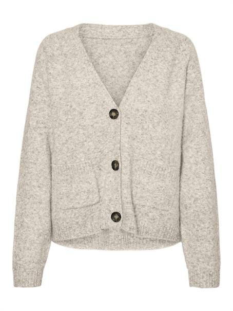 VMBOOM LS V-NECK BUTTON CARDIGAN GA NOOS birch