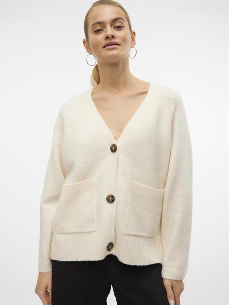 VMBOOM LS V-NECK BUTTON CARDIGAN GA NOOS birch