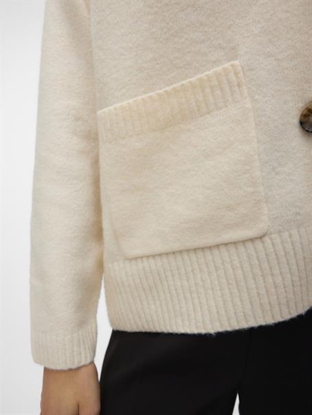 VMBOOM LS V-NECK BUTTON CARDIGAN GA NOOS birch