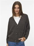 VMBOOM LS V-NECK BUTTON CARDIGAN GA NOOS chocolate torte