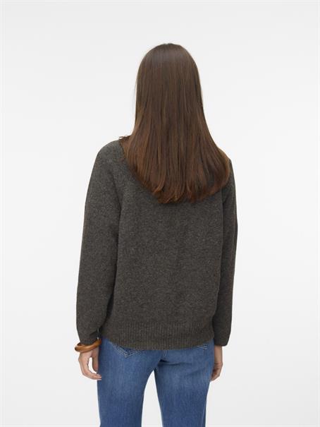 VMBOOM LS V-NECK BUTTON CARDIGAN GA NOOS chocolate torte