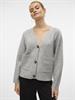 VMBOOM LS V-NECK BUTTON CARDIGAN GA NOOS light grey melange