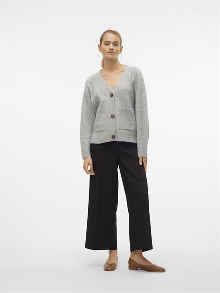 VMBOOM LS V-NECK BUTTON CARDIGAN GA NOOS light grey melange