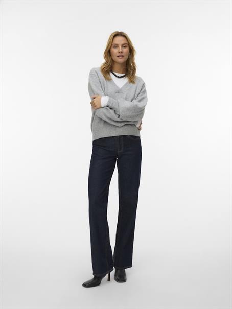 VMBOOM LS V-NECK PULLOVER light grey melange