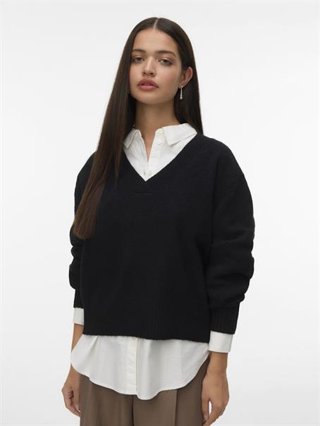 VMBOOM LS V-NECK PULLOVER NOOS black