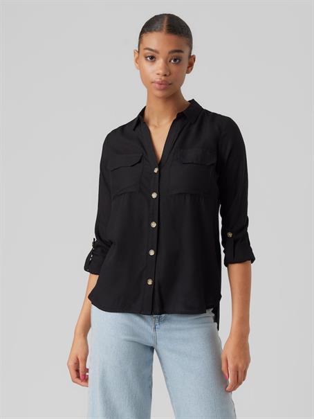 VMBUMPY L/S SHIRT NEW WVN GA NOOS black