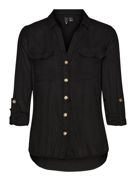 VMBUMPY L/S SHIRT NEW WVN GA NOOS black