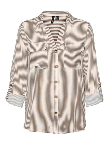 VMBUMPY L/S SHIRT NEW WVN GA NOOS brown lentil