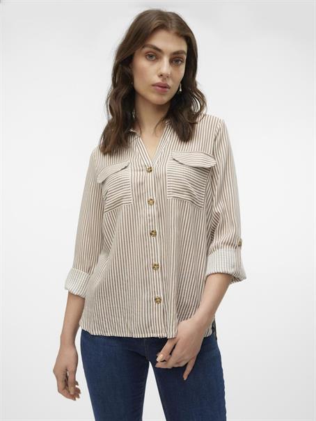 VMBUMPY L/S SHIRT NEW WVN GA NOOS brown lentil