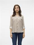 VMBUMPY L/S SHIRT NEW WVN NOOS brown lentil