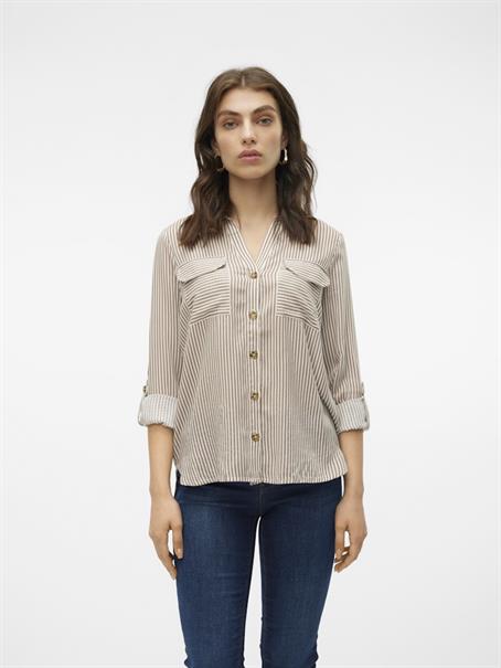 VMBUMPY L/S SHIRT NEW WVN NOOS brown lentil