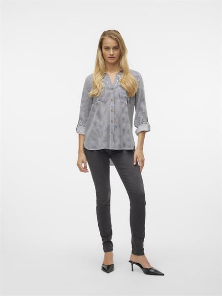 VMBUMPY L/S SHIRT NEW WVN NOOS snow white-india ink