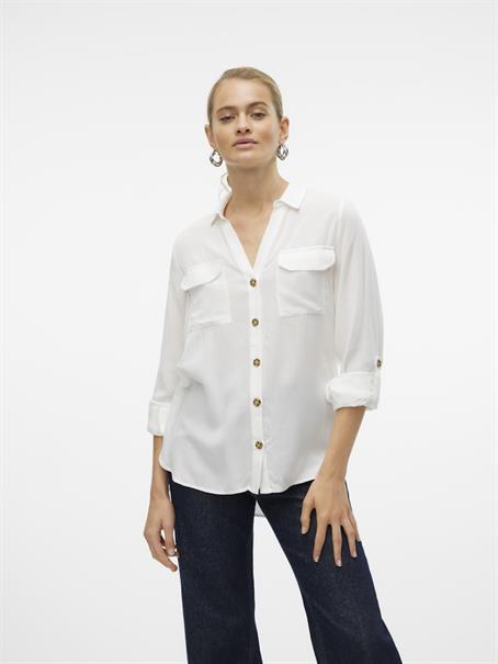 VMBUMPY L/S SHIRT NEW WVN NOOS snow white1