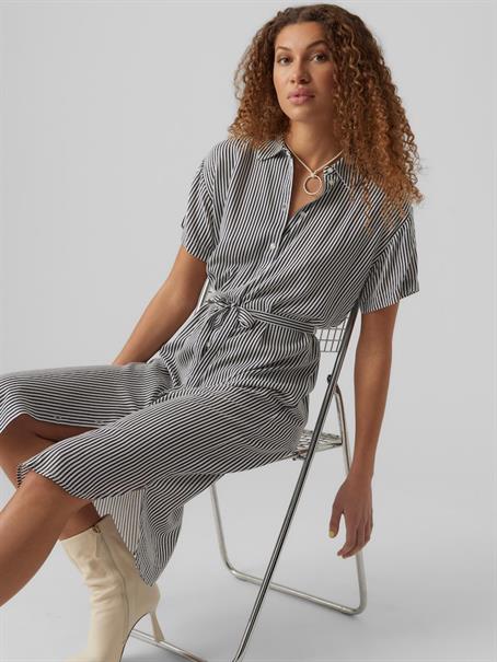 VMBUMPY SS CALF SHIRT DRESS WVN GA NOOS snow white2