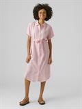 VMBUMPY SS CALF SHIRT DRESS WVN GA snow white1