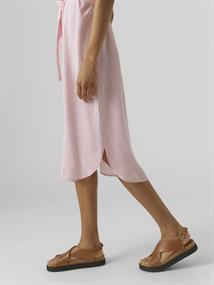 VMBUMPY SS CALF SHIRT DRESS WVN GA snow white1