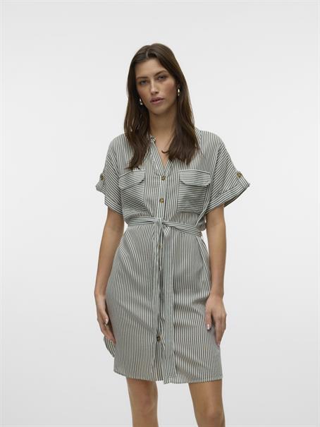 VMBUMPY SS SHORT SHIRT DRESS WVN NOOS laurel wreath