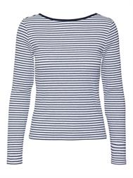 Vero Moda Damen Longsleeve VMCHLOE STRIPE LS 2WAY SHORT TOP GO  