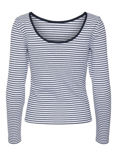 VMCHLOE STRIPE LS 2WAY SHORT TOP GO NOOS light grey melange