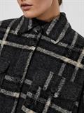 VMCHRISSIEQUILT LONG CHECK SHIRT GA dark grey melange