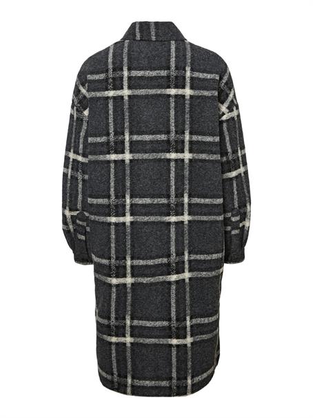 VMCHRISSIEQUILT LONG CHECK SHIRT GA dark grey melange