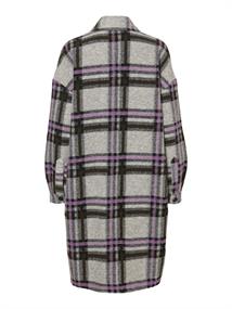 VMCHRISSIEQUILT LONG CHECK SHIRT GA light grey melange