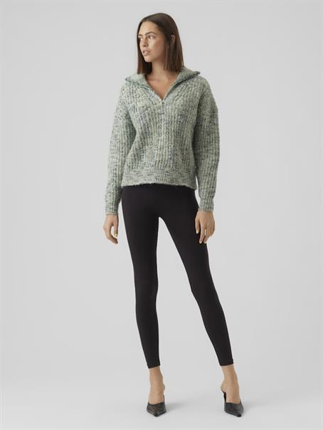 VMCLAUDIA LS HIGH-NECK ZIPPER BLOUSE GA loden frost