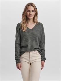 VMCREWLEFILE LS V-NECK BLOUSE NOOS balsam green