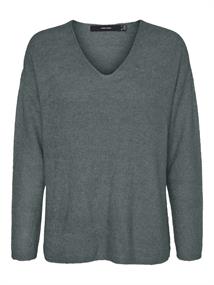VMCREWLEFILE LS V-NECK BLOUSE NOOS balsam green