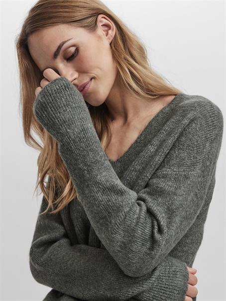 VMCREWLEFILE LS V-NECK BLOUSE NOOS balsam green