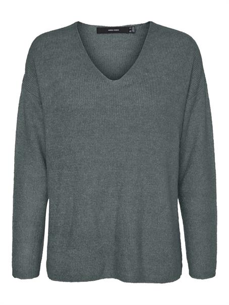 VMCREWLEFILE LS V-NECK BLOUSE NOOS balsam green