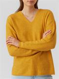 VMCREWLEFILE LS V-NECK BLOUSE NOOS golden yellow