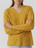 VMCREWLEFILE LS V-NECK BLOUSE NOOS golden yellow