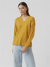 VMCREWLEFILE LS V-NECK BLOUSE NOOS golden yellow
