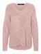 VMCREWLEFILE LS V-NECK BLOUSE NOOS hellrosa2
