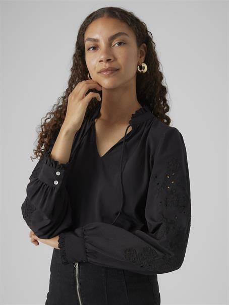 VMDAFNE LS TOP WVN black