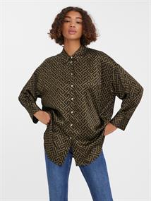 VMDAISY DAS LS OVERSIZE SHIRT WVN ivy green