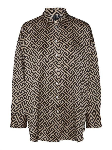 %VMDAISY DAS LS OVERSIZE SHIRT WVN silver mink