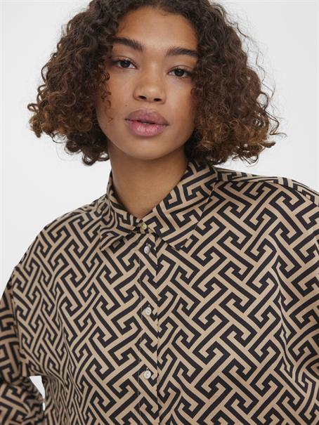 %VMDAISY DAS LS OVERSIZE SHIRT WVN silver mink