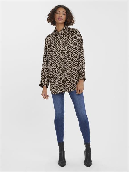 %VMDAISY DAS LS OVERSIZE SHIRT WVN silver mink