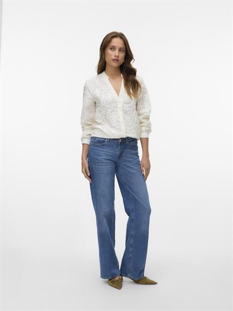 VMDAISY LS DETAIL TOP WVN cloud dancer