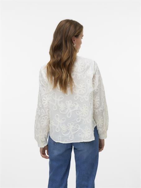 VMDAISY LS DETAIL TOP WVN cloud dancer